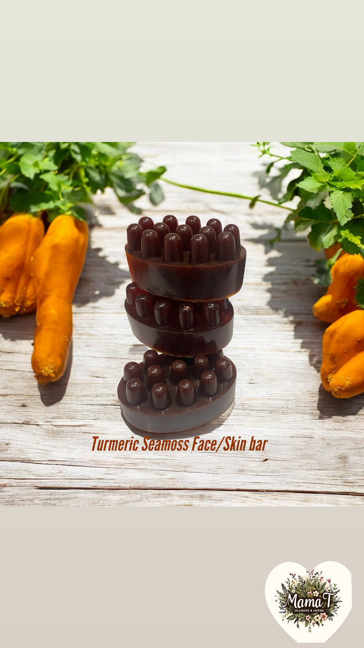 Turmeric and Sea Moss handmade soap,for dark spots,natural glow, evening, Tumeric soap