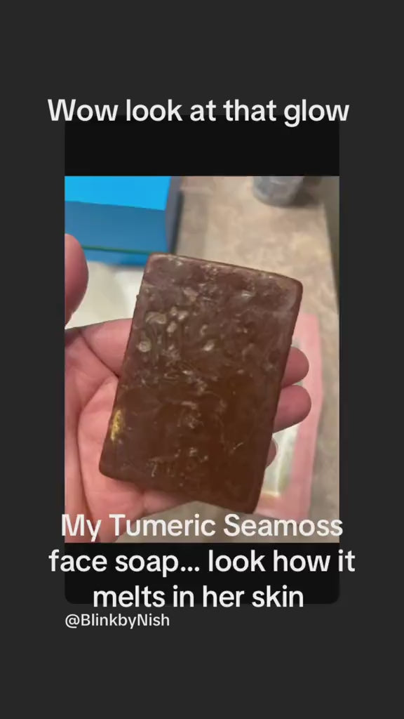 Turmeric and Sea Moss handmade soap,for dark spots,natural glow, evening, Tumeric soap